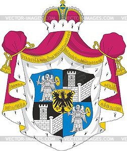 Shcherbatov dukes coat of arms - vector clipart