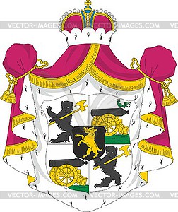 Щетинины (князья), герб - векторная иллюстрация