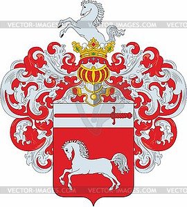 Medovikov family coat of arms - vector image