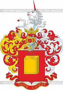 Stepanov family coat of arms - vector image