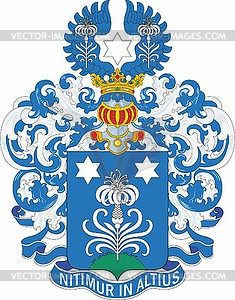 Poehl family coat of arms - vector image