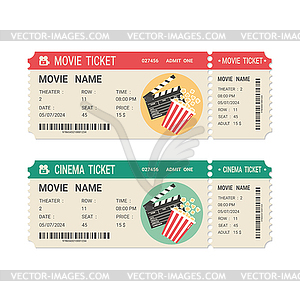 Movie or cinema ticket vintage design - vector clipart / vector image