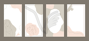 Abstract social media creative templates set - vector clip art