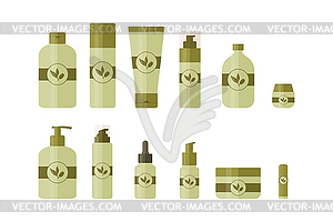 Big set of cosmetic products for beauty and skin care - vector image