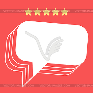 Customer review speech bubble quote template - vector image