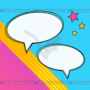 Pop art style template with speech bubbles - vector clip art