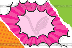 Pop art style background with comic speech bubble - vector clipart