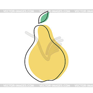 Hand drawn doodle pear on white background - royalty-free vector image