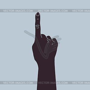 Hand with index finger. Hand with pointing finger - vector clipart