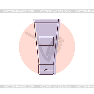 Cosmetic tube icon outline. Abstract tube  - stock vector clipart