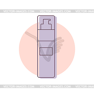 Cosmetic tube icon outline. Abstract tube - vector clip art
