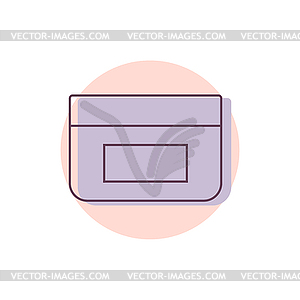 Контур значка косметического тюбика. Абстрактный тюбик - векторизованное изображение клипарта