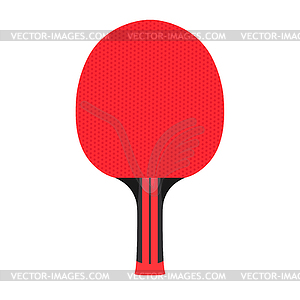 Ping pong or table tennis racket on white background - vector clipart