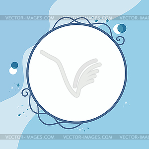 Circle frame with copy space for text or photo - color vector clipart