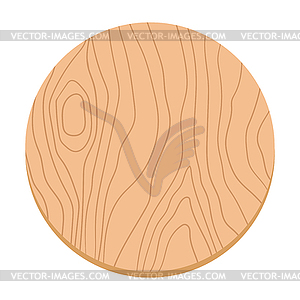 Circle wooden plank. Hand drawn imitation of a wood - vector clip art