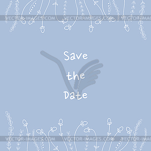 Simple minimalistic Save the date template - vector image