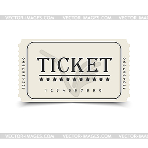 Ticket template design isolated on white background - vector clipart / vector image