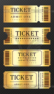 Abstract golden tickets templates - vector image