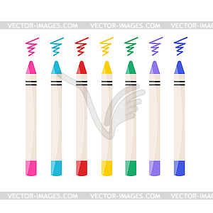 Bright crayons set. Childish palette. Vector - vector clipart