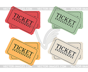 Two abstract tickets template design in pastel colors.  - vector image