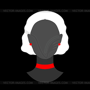 Abstract faceless silhouette of a woman  - stock vector clipart