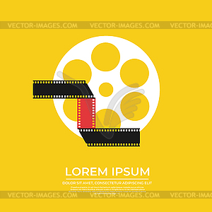 Bright movie film poster retro style background - royalty-free vector image