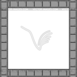 Long movie film strip square frame isolated  - vector clipart