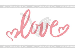 Word Love. Handwritten calligraphy. Brush lettering - vector clipart / vector image