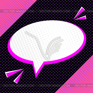 Retro pop art style banner with empty speech bubble - vector clip art