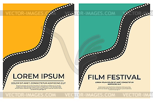 Film festival poster templates design - vector clipart